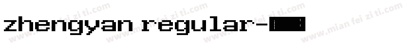 zhengyan regular字体转换